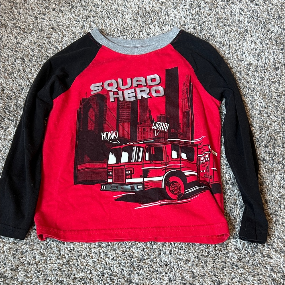 Garanimals Red & Black Squad Hero Fire Truck Tee